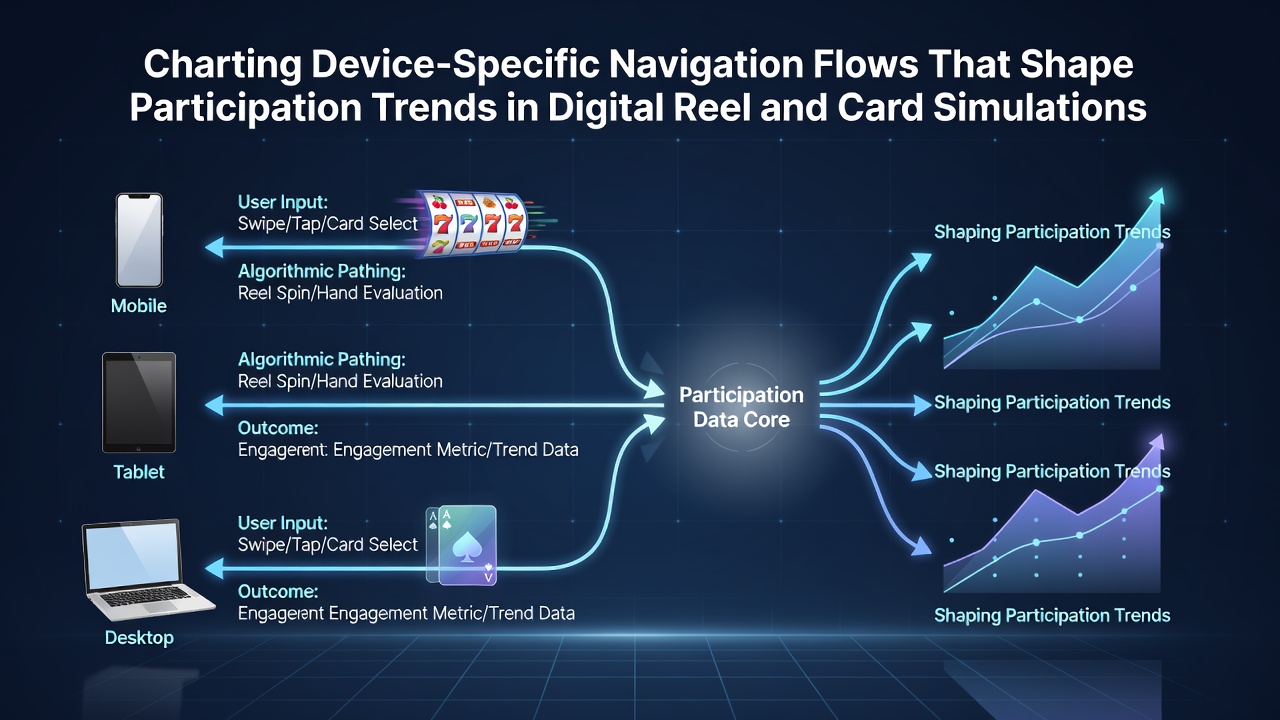 Gerätespezifische Navigationsflüsse in digitalen Reel- und Kartensimulationen