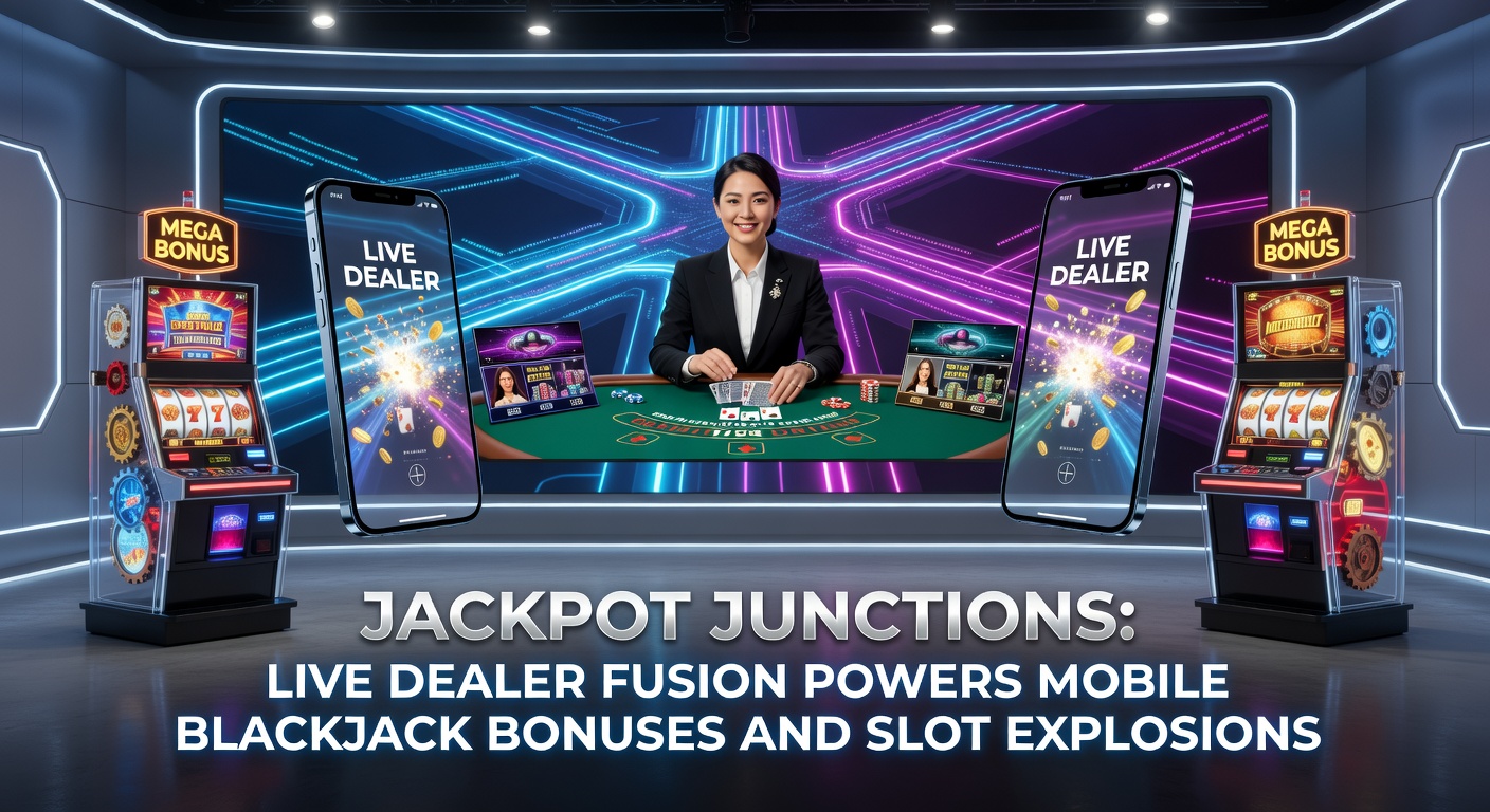 Explosionierender Slot-Jackpot neben einem Live-Blackjack-Stream auf einem Smartphone-Bildschirm