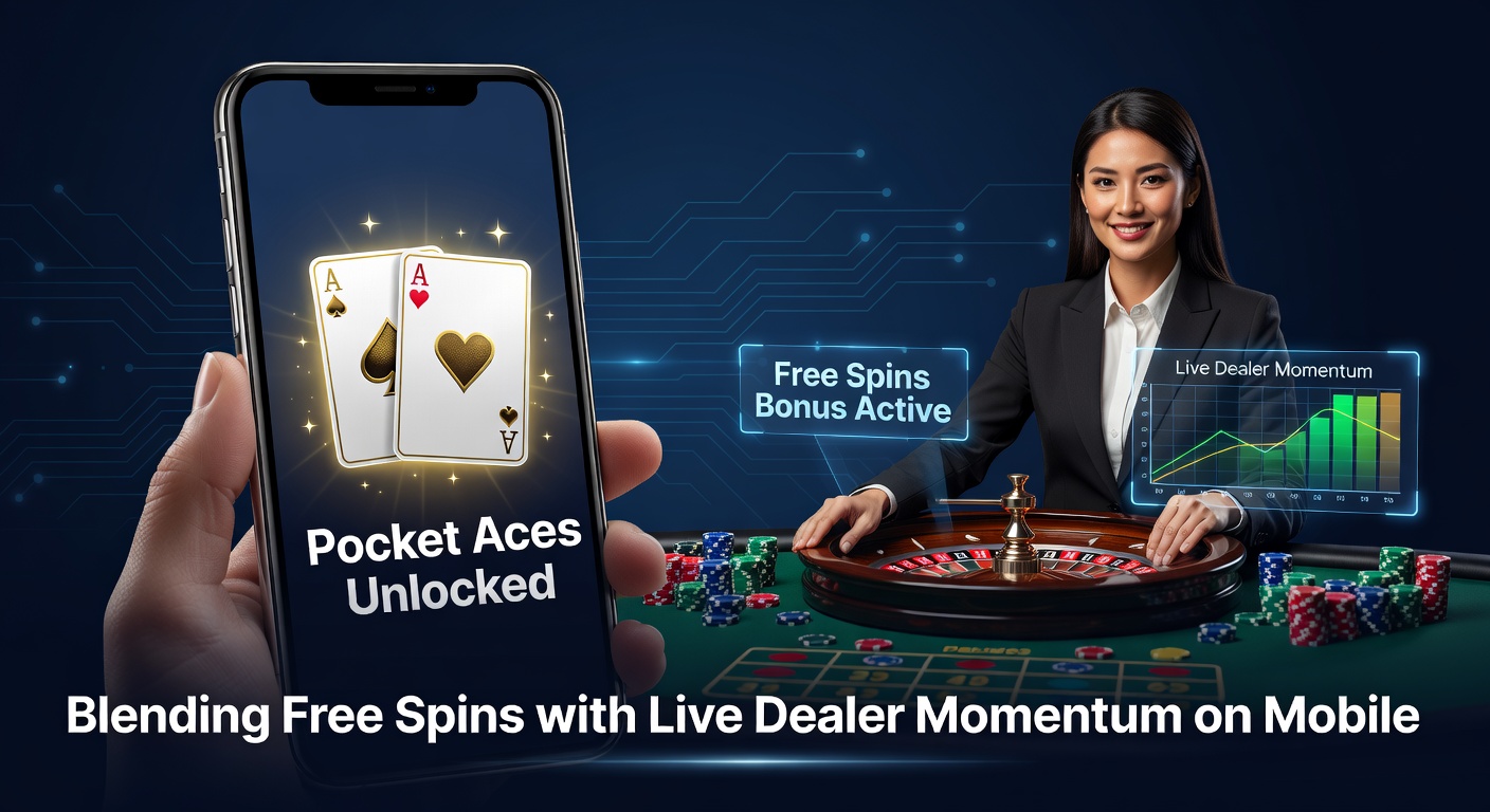 Smartphone-Bildschirm zeigt Slot-Freispiele neben Live-Dealer-Tisch in einem mobilen Casino