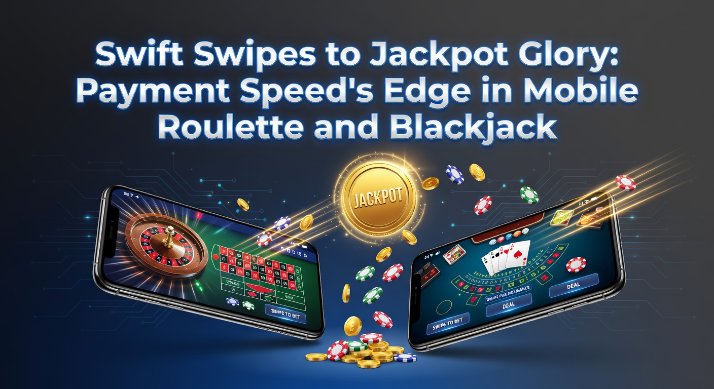 Smartphone mit Roulette-Rad und Blitz-Icon für schnelle Zahlungen im Mobile-Casino