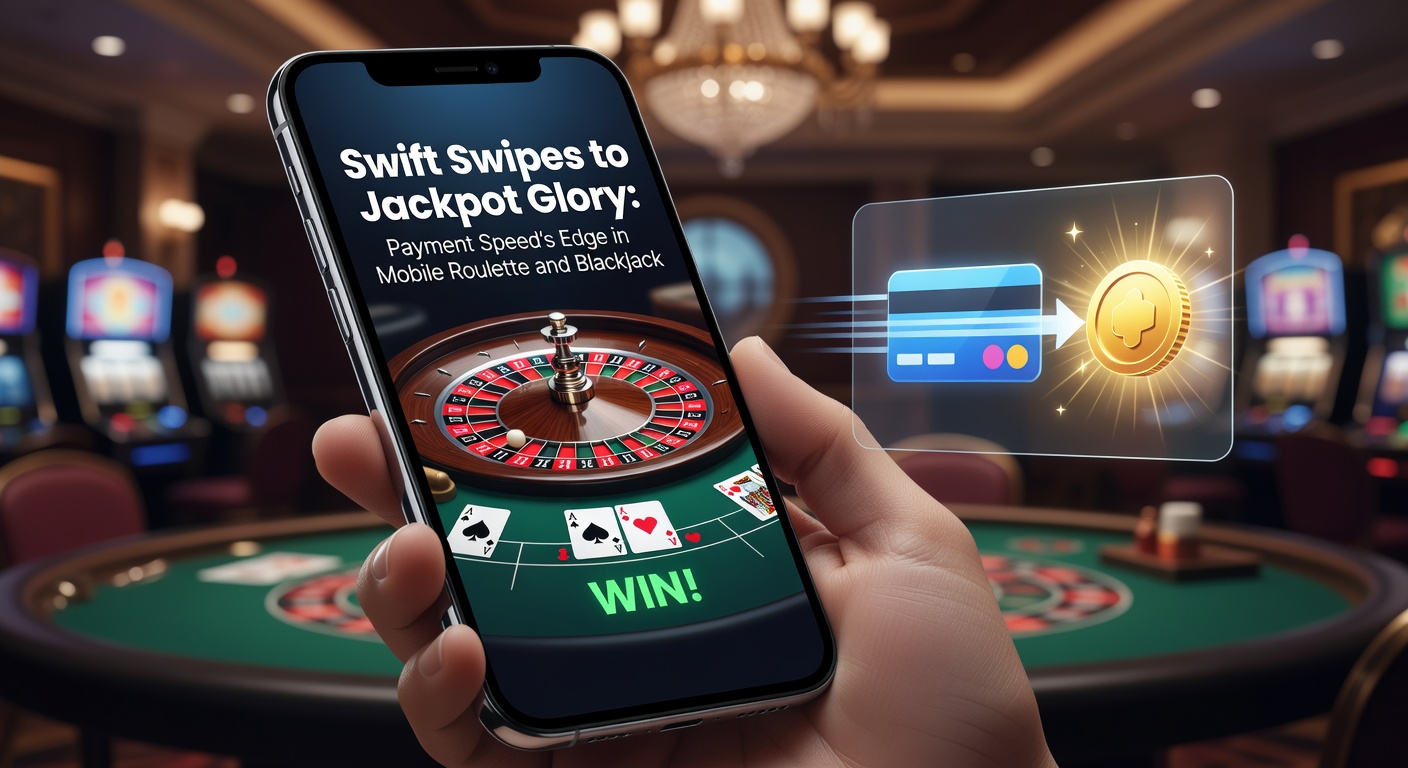 Blackjack-Tisch auf Mobilbildschirm mit Uhr-Icon für ultraschnelle Auszahlungen und Gewinnchips